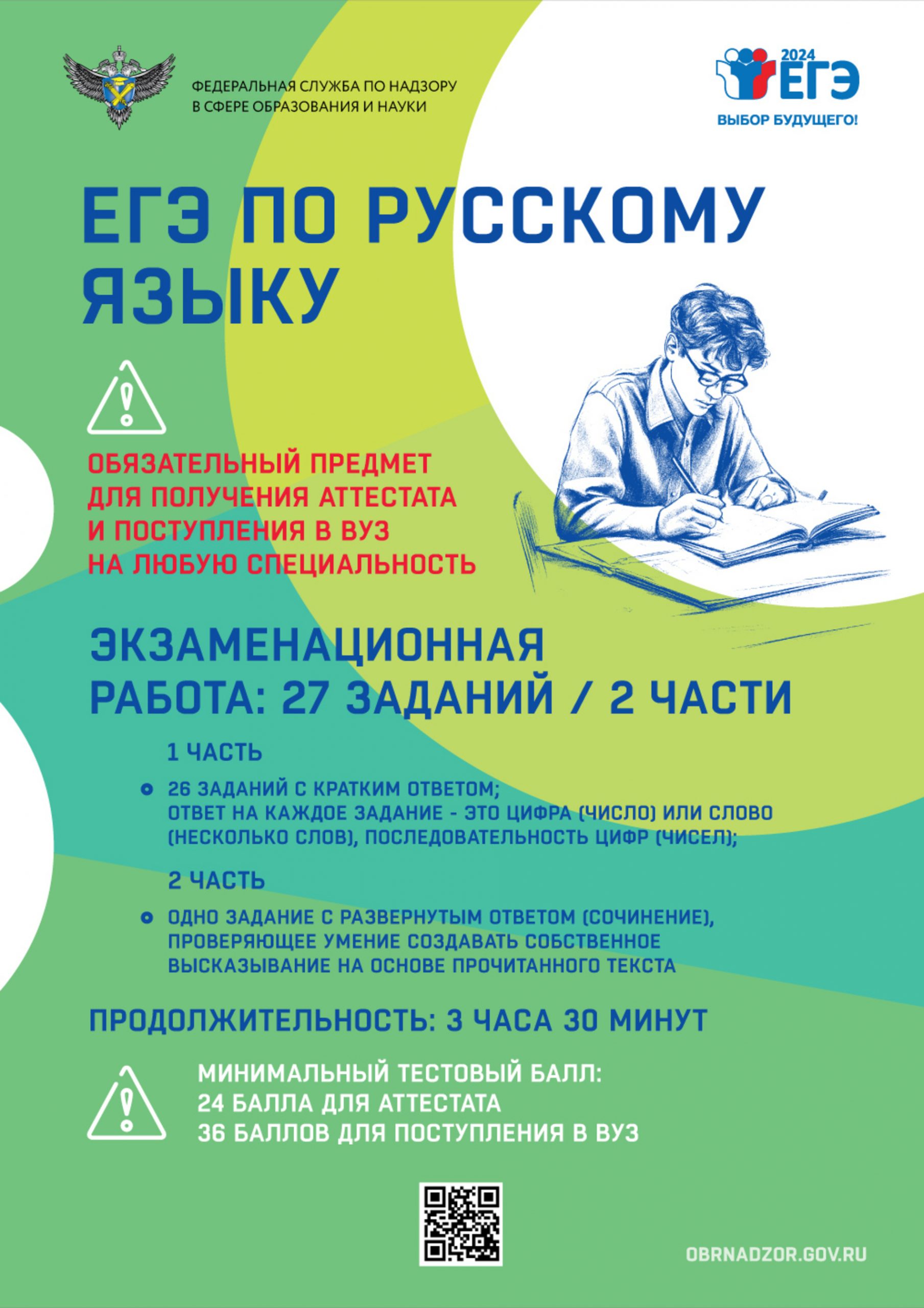 ЕГЭ по русскому языку / 2024 –  Информационный плакат